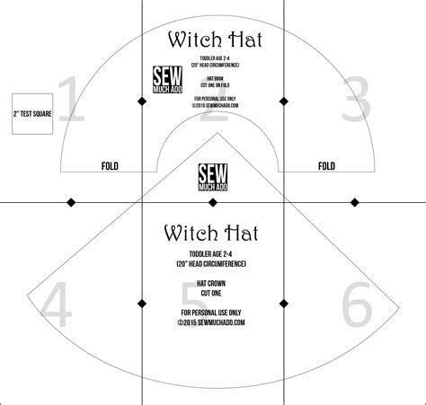 Cosplsy witch hat pattern